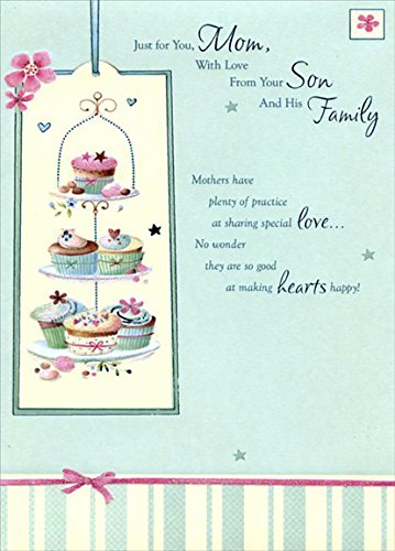 3 Tier Cupcake Stand with Elegant Serving Plates - Perfect for Mother's Day, Birthday Parties & Special Events | Thoughtful Gift for Mom