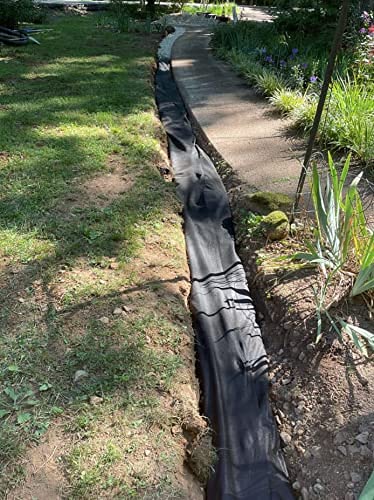 High Flow Rate Polyester Filter Fabric (12.5' X 60') - Commercial Grade Erosion Control Fabric - Perfect for Landscaping, Construction Sites & Drainage Systems