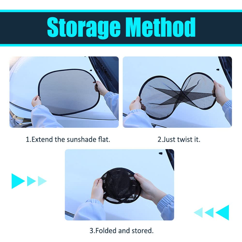 Baby Car Window Shades - 4 Side & 1 Rear Sun Shades with Suction Cups | UV & Heat Protection for Infant Safety | Perfect for Summer Road Trips & Daily Commutes