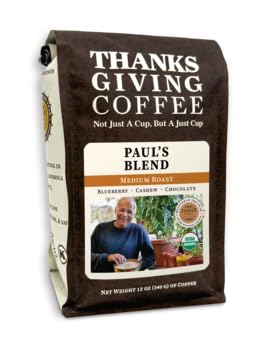 Paul's Blend Medium Roast Organic Shade Grown Whole Bean Coffee - 5lb Bag | Thanksgiving & Holiday Gift | Perfect for Home Brewing & Office Use