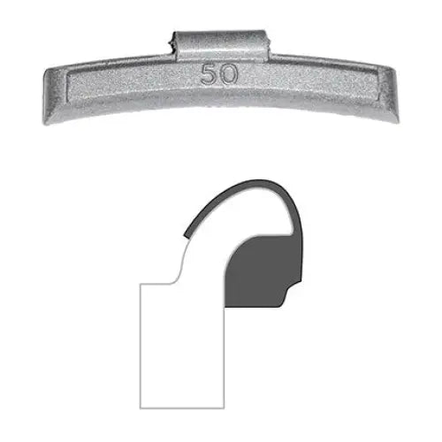 Lead-Free AA EN Coated Clip-On Wheel Weights (25-Piece Box) - Perfect for Auto Balancing, Tire Repair & Smooth Driving