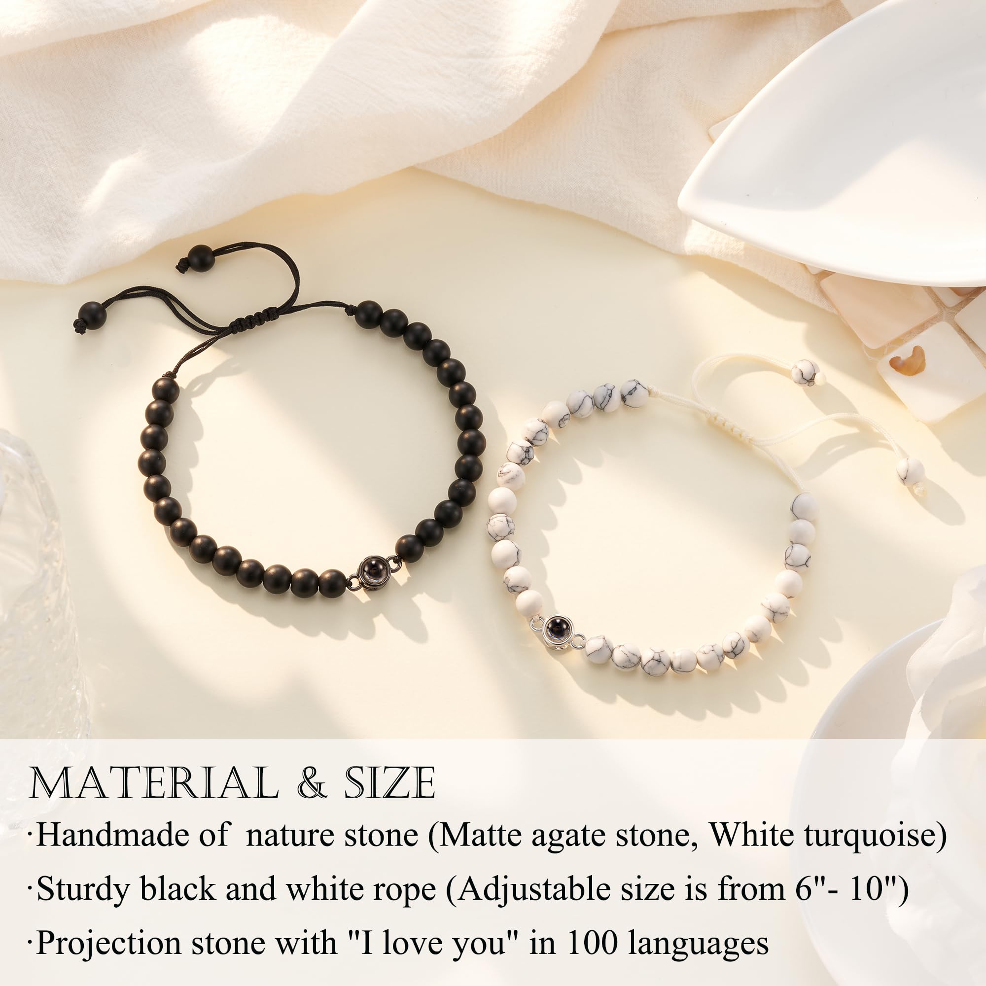 Romantic Aunis Anniversary & Valentine's Jewelry Gift Set for Couples - 'I Love You' in 100 Languages Engraved - Perfect for Him & Her - Ideal for Anniversaries, Valentine's Day & Romantic Occasions
