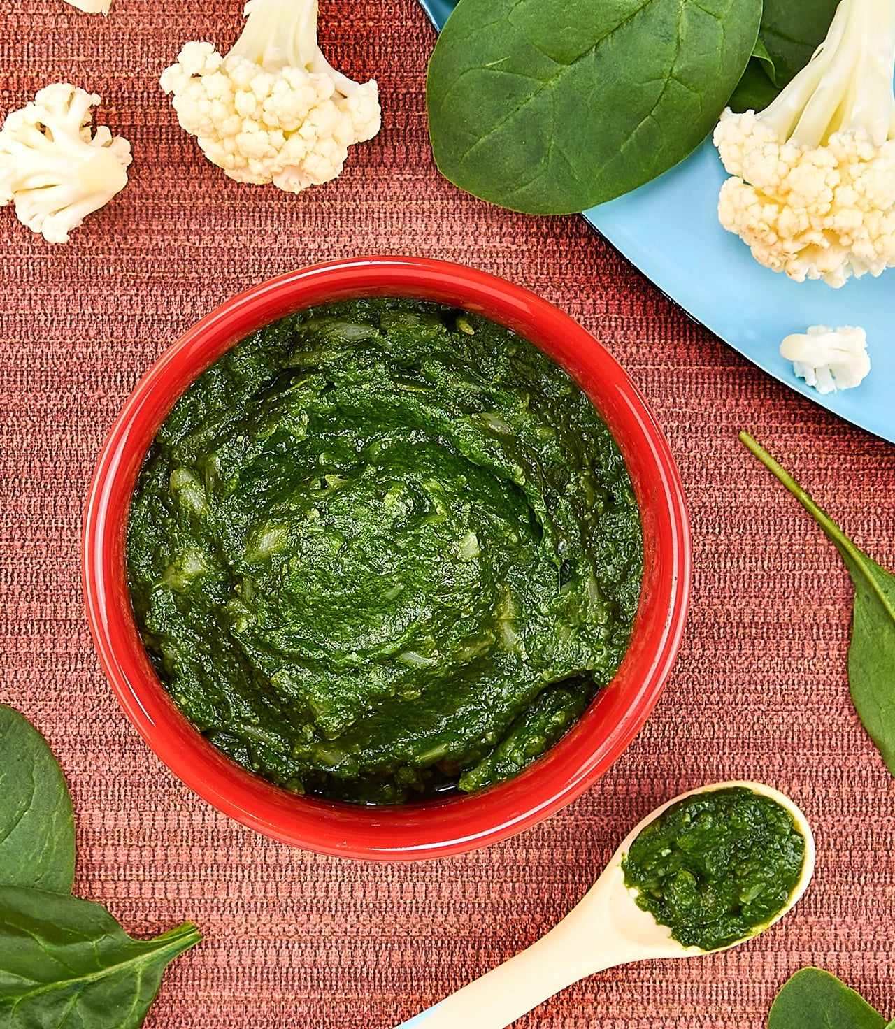 Organic Spinach and Cauliflower Baby Food Puree - 4oz Pouch | Gluten-Free, Non-GMO | First Foods & Toddler Meals | Perfect for On-the-Go, Daycare & Travel Snacks