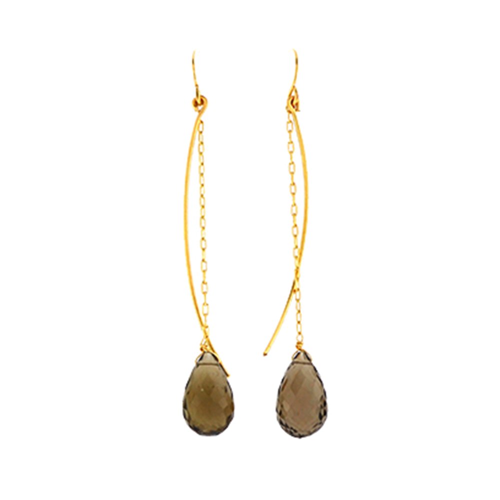 Mabel Chong Charm School Smokey Quartz Necklace - Elegant Crystal Jewelry for Women, Perfect for Parties, Weddings & Everyday Wear