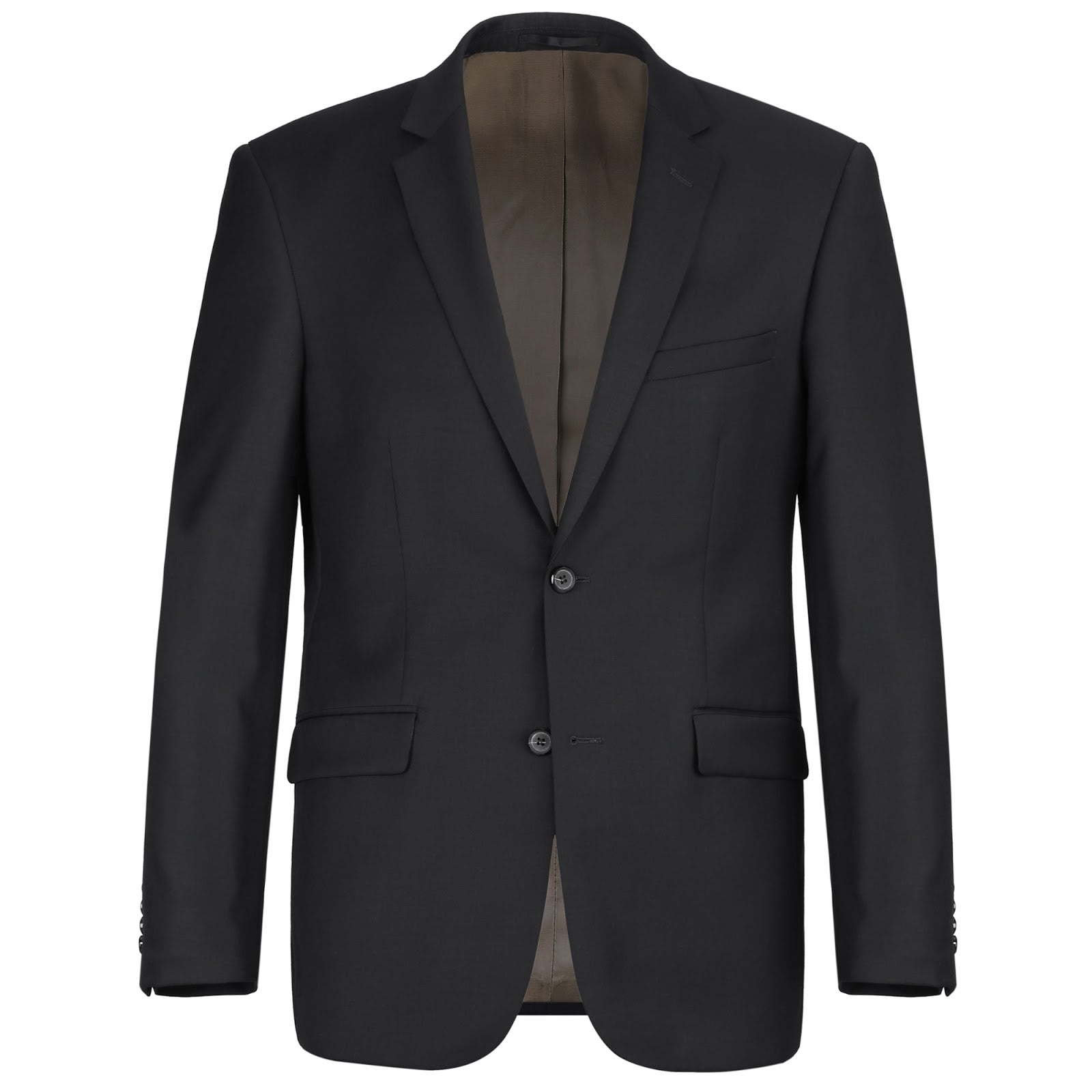 Alessandro Vitello by Renoir Black 2-Piece Slim Fit Notch Lapel Wool Suit for Men | Formal Business Attire & Wedding Outfit | Premium Italian Wool Blend