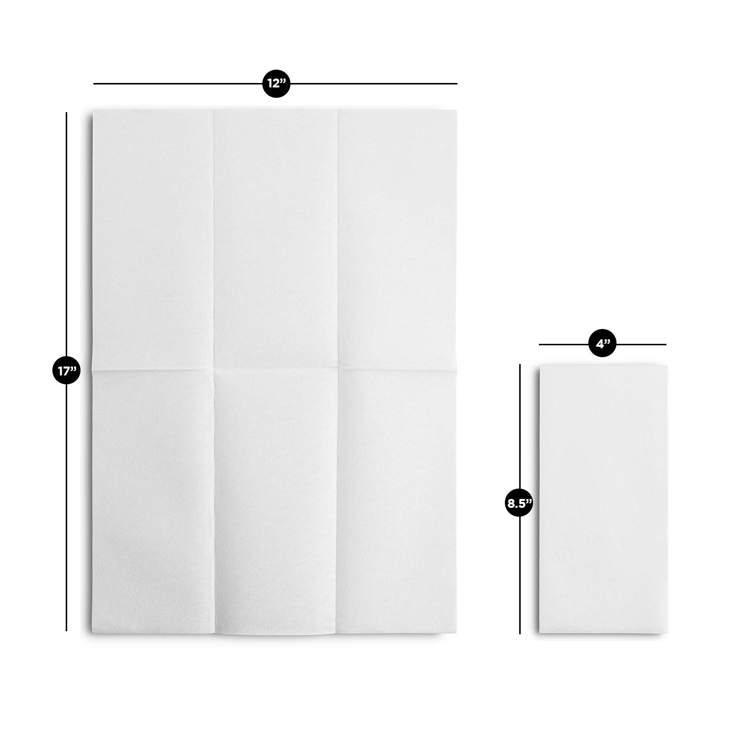 1000-Pack BloominGoods Premium Disposable Bathroom Napkins - Soft Linen-Feel Guest Towels & Cloth-Like Hand Tissue Paper, White, 12