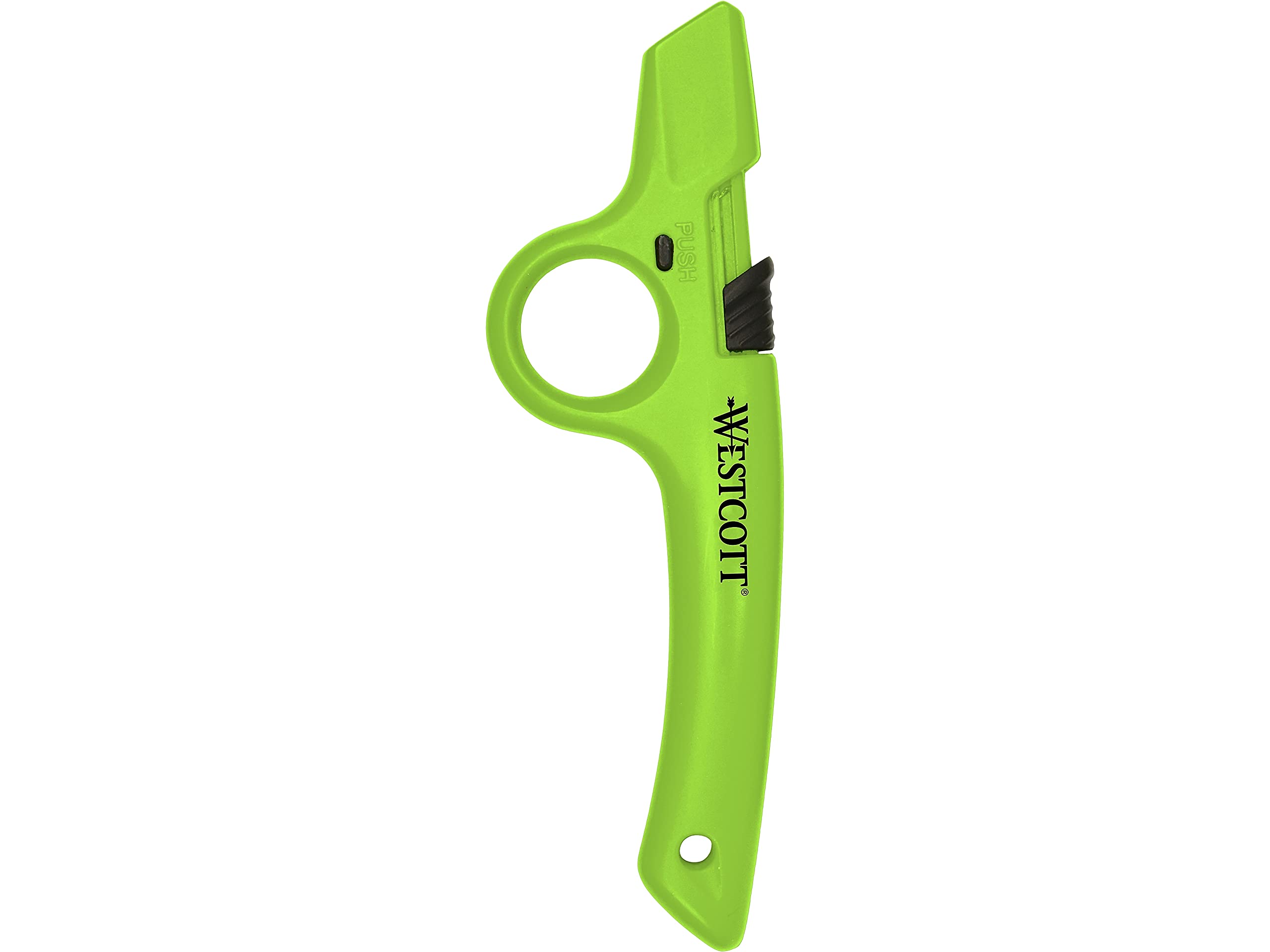Westcott Full Size Retractable Box Cutter - Heavy Duty Utility Knife for Shipping, Packaging & Crafting - Sharp Stainless Steel Blade with Safety Lock - Perfect for Warehouse, Office & Home Use