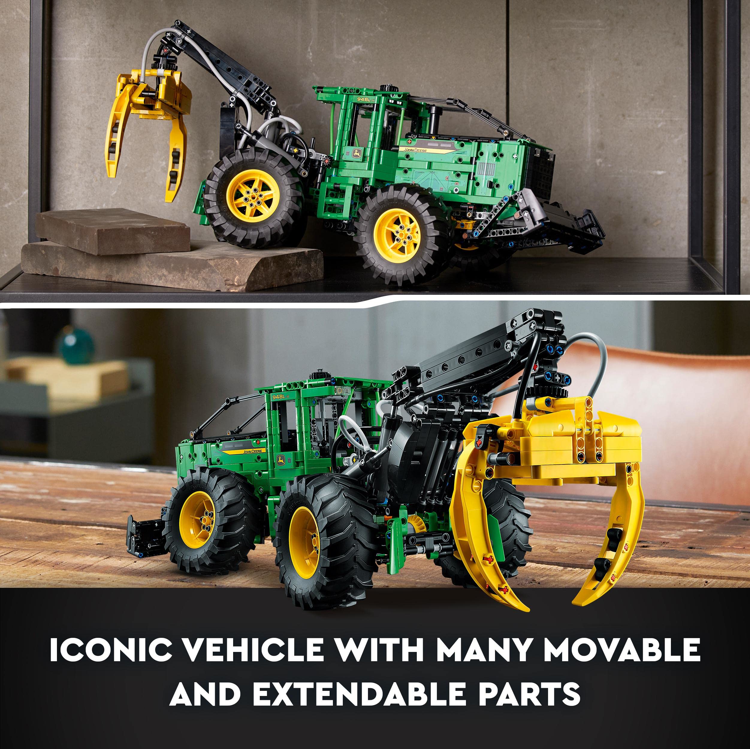 LEGO 42157 Technic Skidder John Deere 948L-II | Construction Toy Vehicle with Pneumatic Functions & 4 Large Wheels | Buildable Model Kit | Gift for Kids 8+ | STEM Learning & Pretend Play Construction Scenes