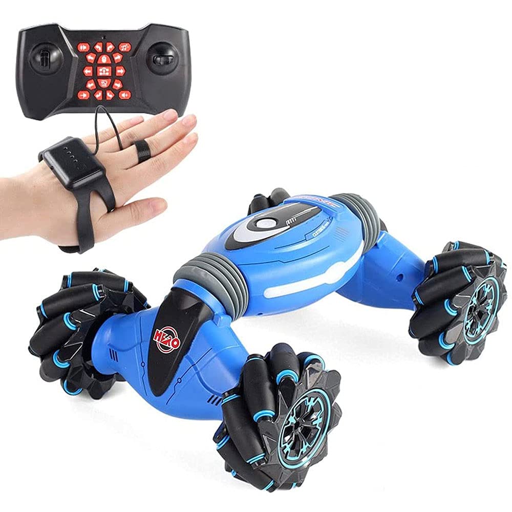 QAQQVQ Large 2.4G Wireless Remote Control Car - 4WD Off-Road RC Stunt Vehicle with Gesture Sensor & 360° Rotation | Dual-Mode Electric Toy Car for Kids and Adults | Perfect for Outdoor Play, Backyard Racing & Birthday Gifts