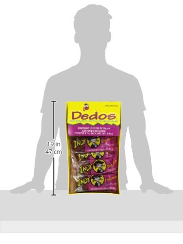 Spicy and Sour Mexican Candy - Indy Dedos Tamarind Sticks (8.4 oz, 12 Count) | Authentic Mexican Treat for Parties, Snacking & Gifts
