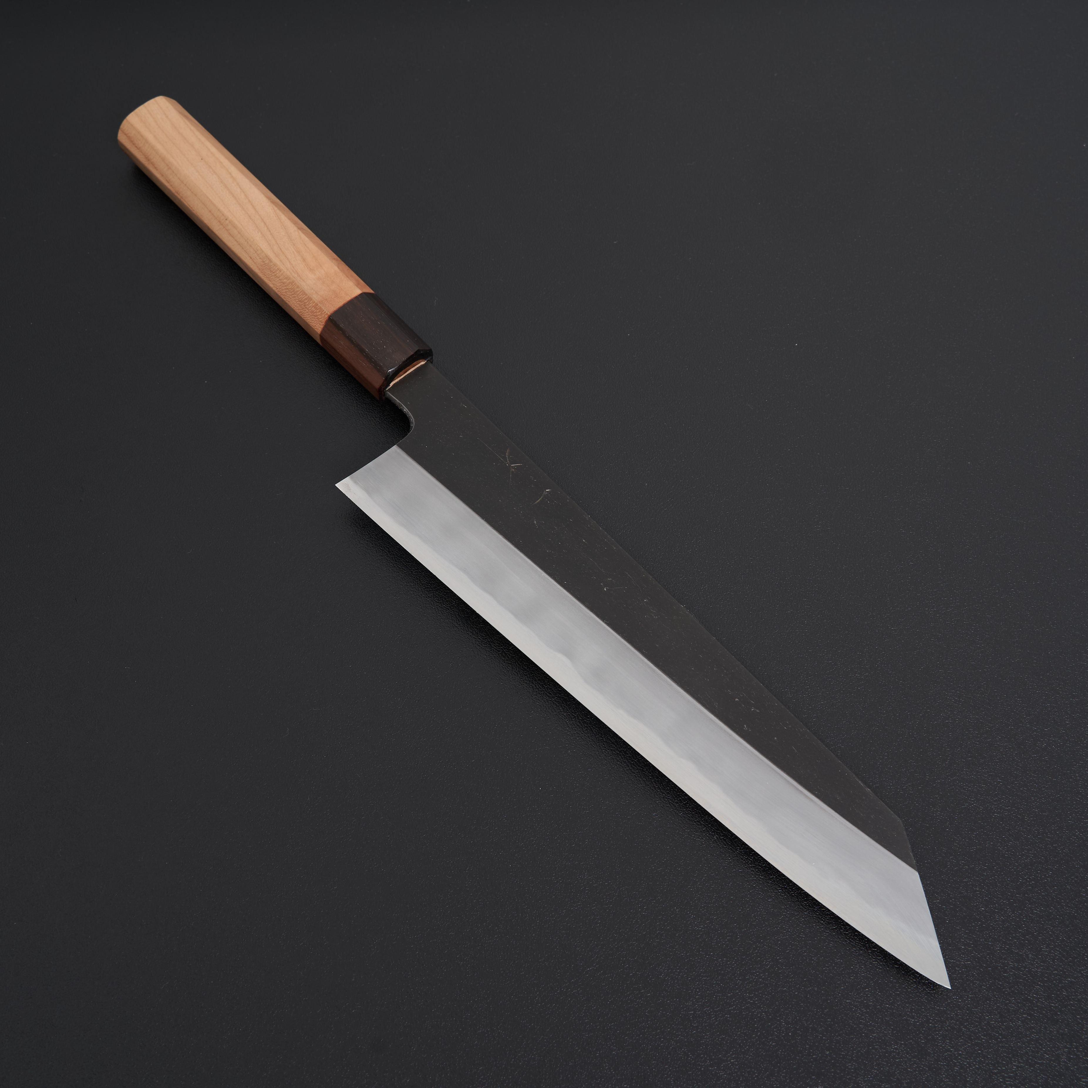 Hitohira Kikuchiyo Kyuzo White #2 Kiritsuke Gyuto 240mm Japanese Chef Knife - Kurouchi Finish with Cherry Wood Handle - Perfect for Sushi, Sashimi & Precision Cutting