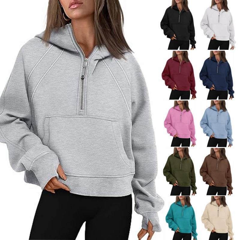 Women's Loose Fit Zip Up Hoodie with Pockets - Long Sleeve Pullover Sweatshirt for Fall & Winter | Casual Sportswear, Lounge Wear & Outdoor Activities