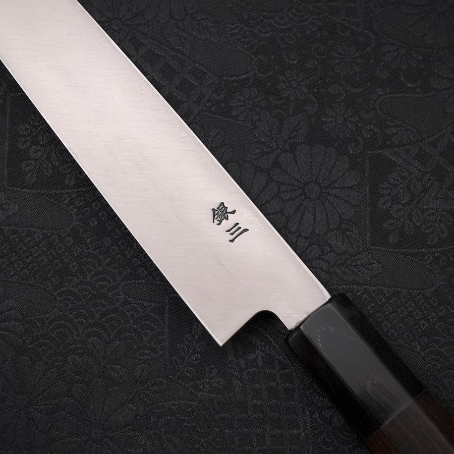 Premium Yanagiba Sushi Knife - 210mm Silver Steel #3 Kasumi with Buffalo Ebony Handle - Perfect for Sushi Chefs & Japanese Cuisine Lovers