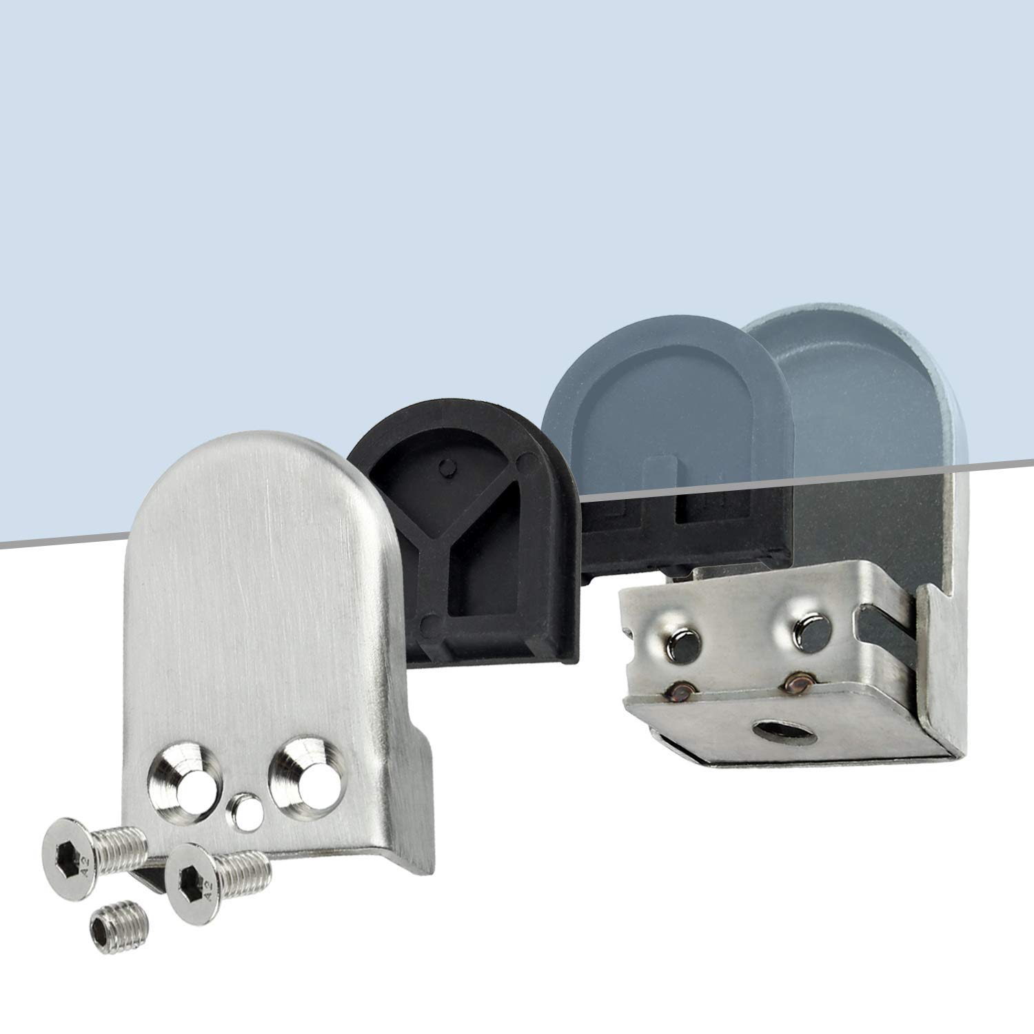 10-12mm Adjustable 304 Stainless Steel Glass Clamps (20PCS) for Balustrade & Staircase Handrail Installation