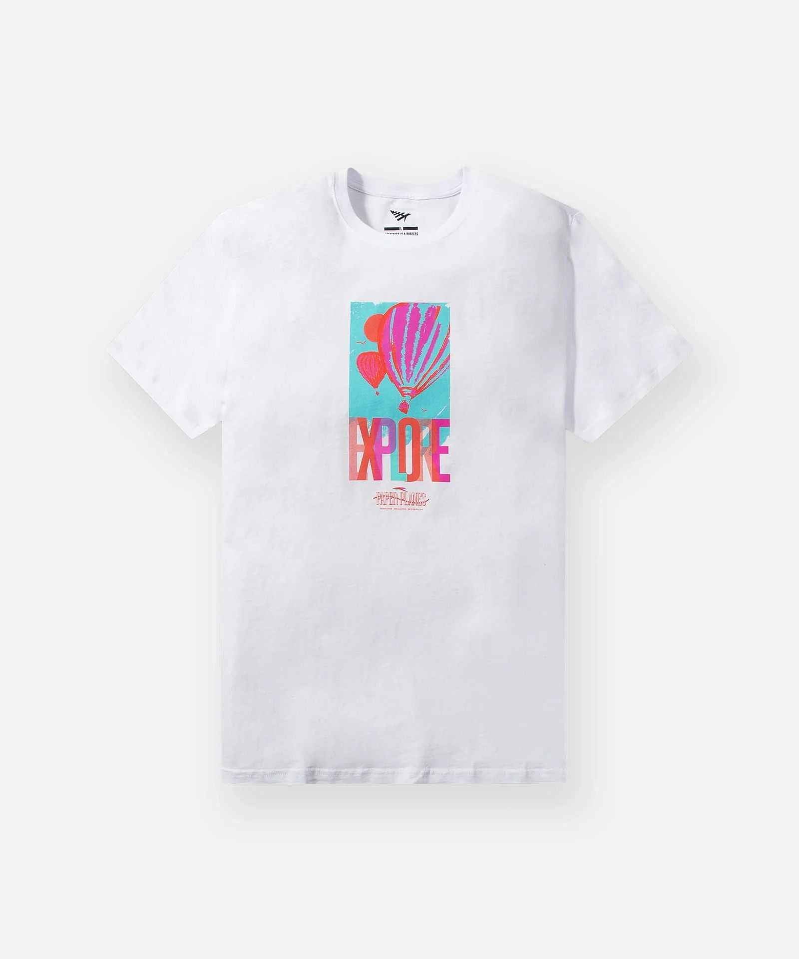 PAPER PLANES Explorer T-Shirt for Men - Casual Graphic Tee for Outdoor Adventures & Travel Enthusiasts