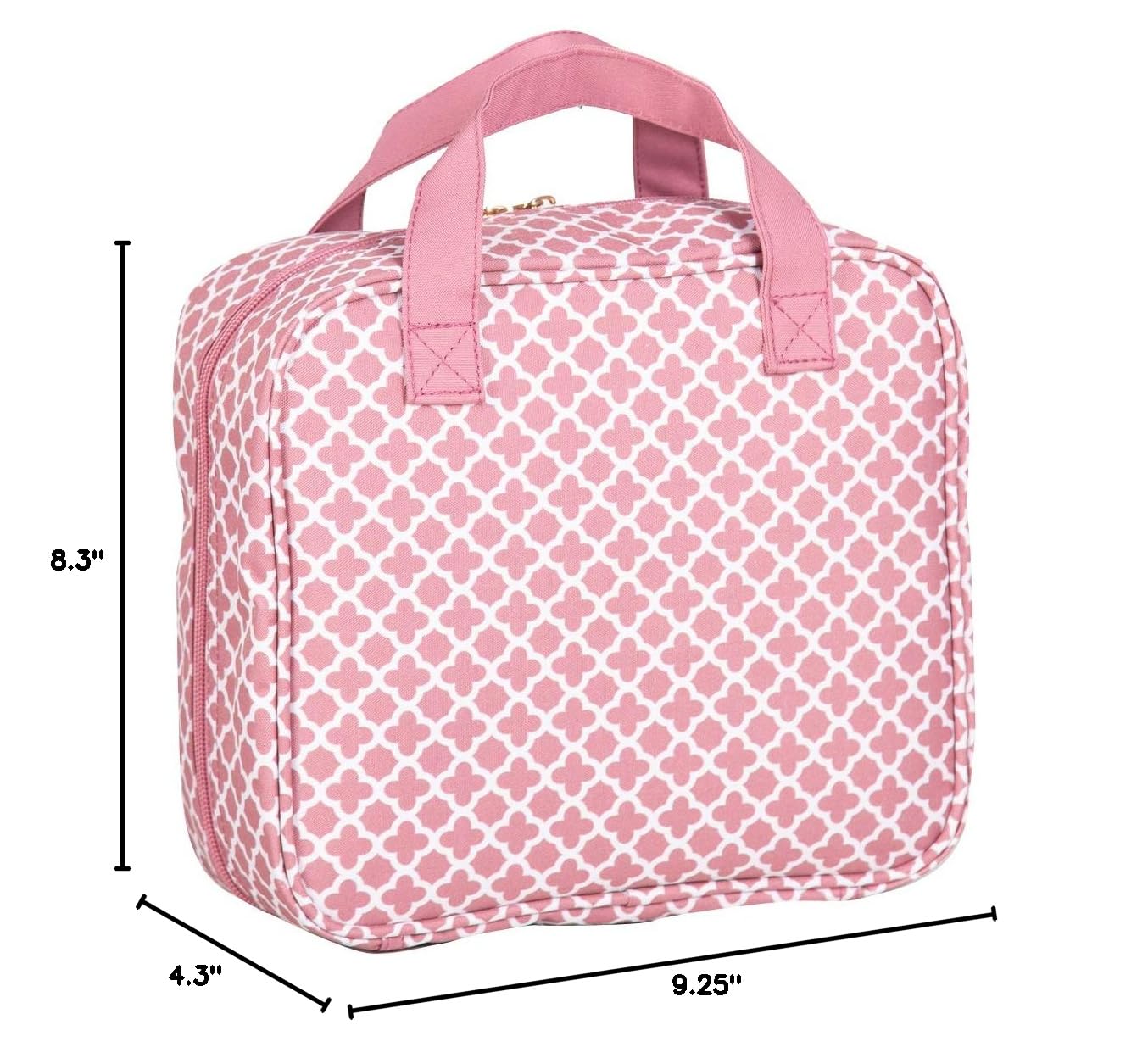 Rose Quartz Broadway Toiletry Notebook - Travel Cosmetic Organizer with Mirror, Perfect for Makeup Storage & On-the-Go Essentials | Gift for Women & Teens