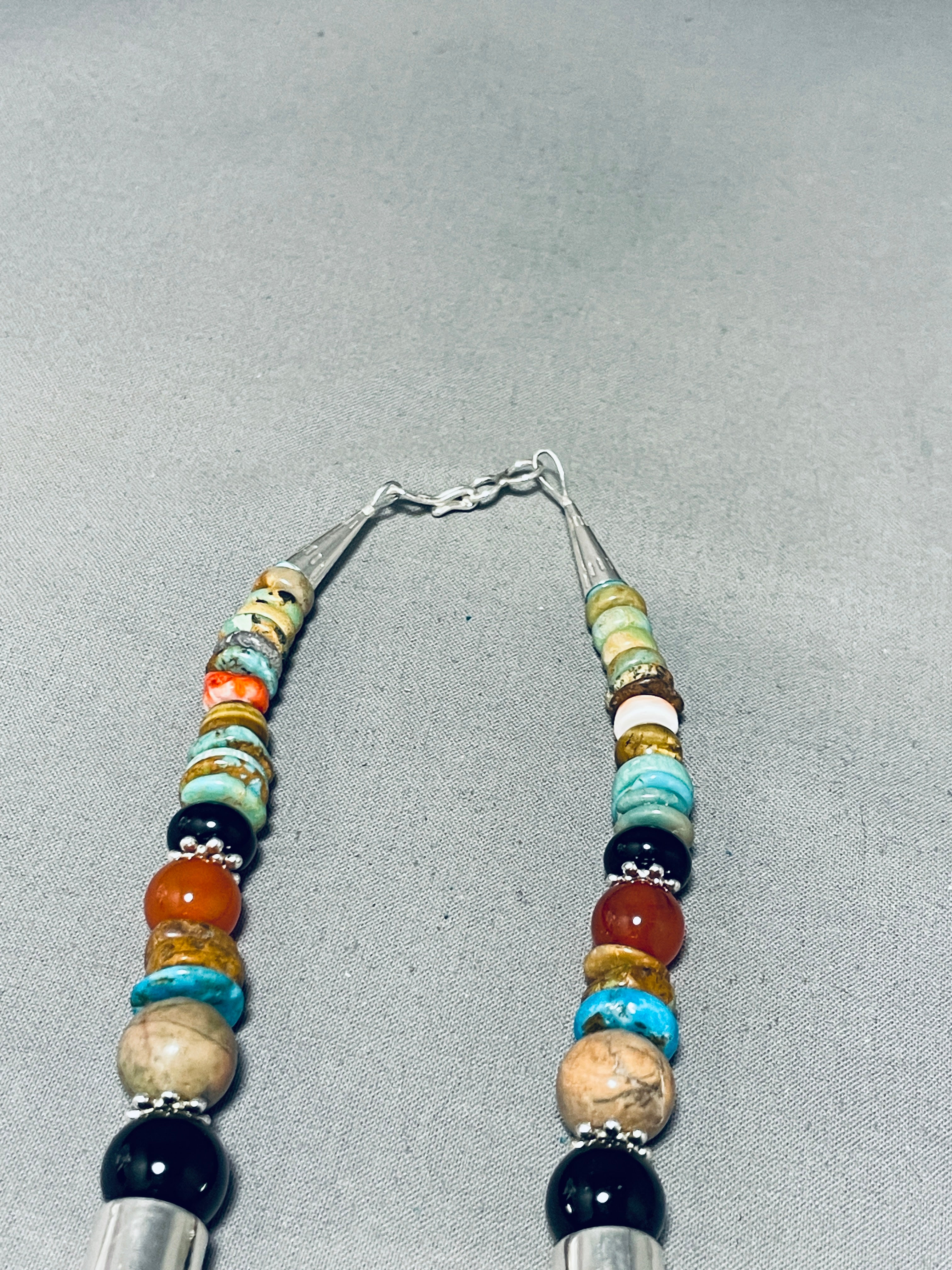 100 Gram Navajo Turquoise Lapis Sugulite Sterling Silver Necklace - Handmade Native American Jewelry for Women, Spiritual Healing & Boho Fashion Accessories