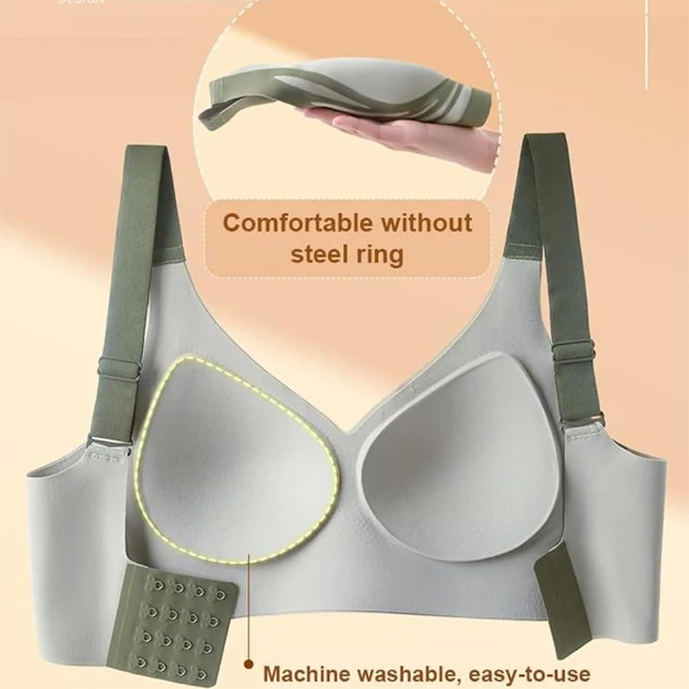 KCRPM Super Gather Wireless Push-Up Bra for Women - Anti-Sagging, Soft & Comfortable Sports Bra - Perfect for Yoga, Gym & Everyday Wear
