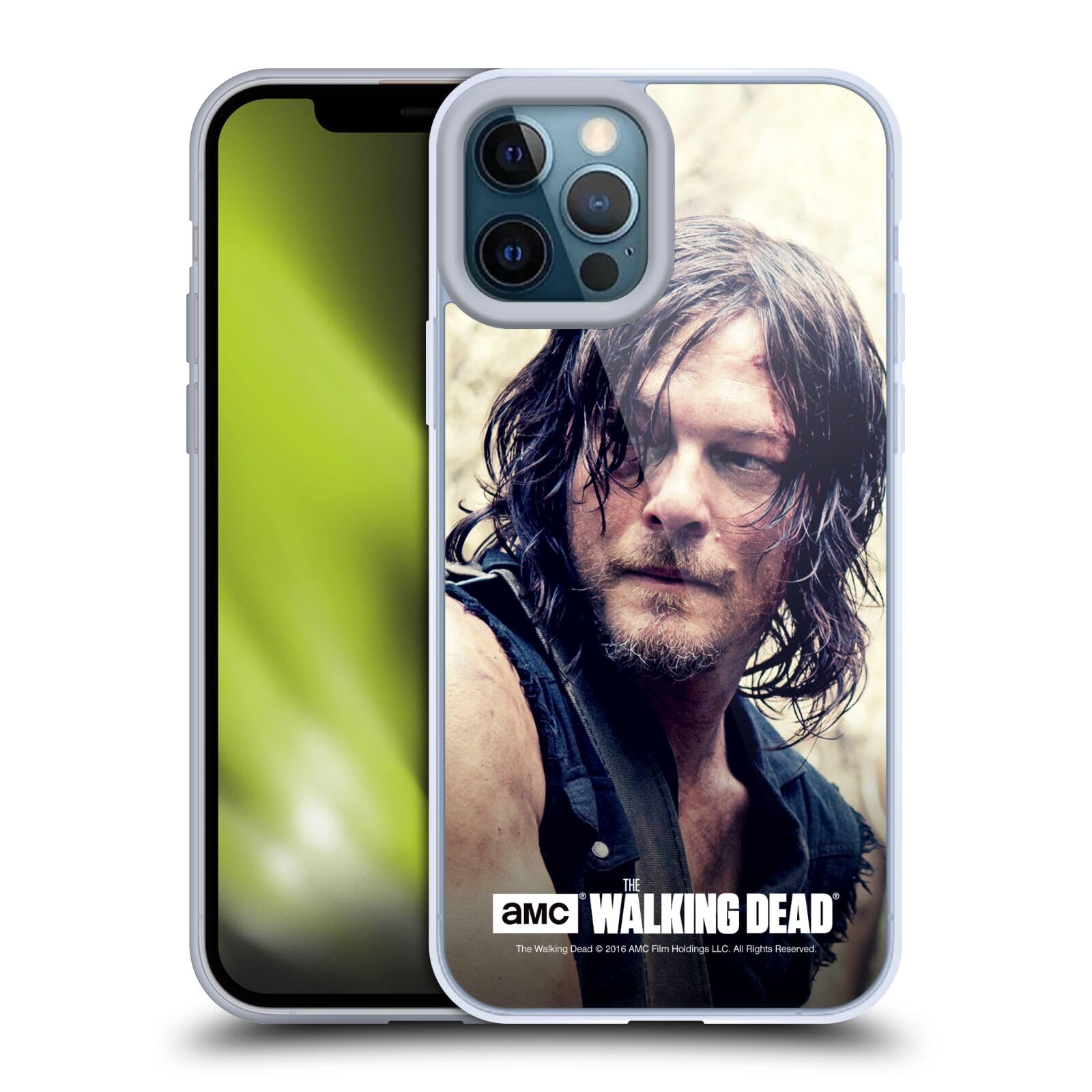 Head Case Designs Officially Licensed AMC The Walking Dead Daryl Dixon Half Body Soft Gel Case for iPhone 12 Pro Max - Perfect for Fans and Everyday Protection