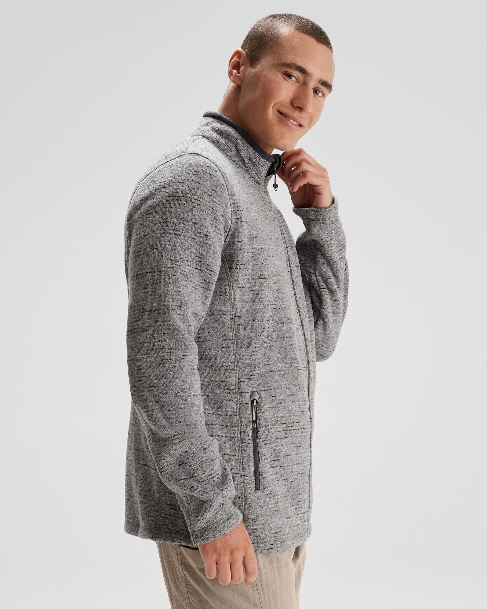 Men's Aikman Fleece Jacket - Steel Grey Marle | Warm & Comfortable Winter Outerwear for Outdoor Activities & Casual Wear