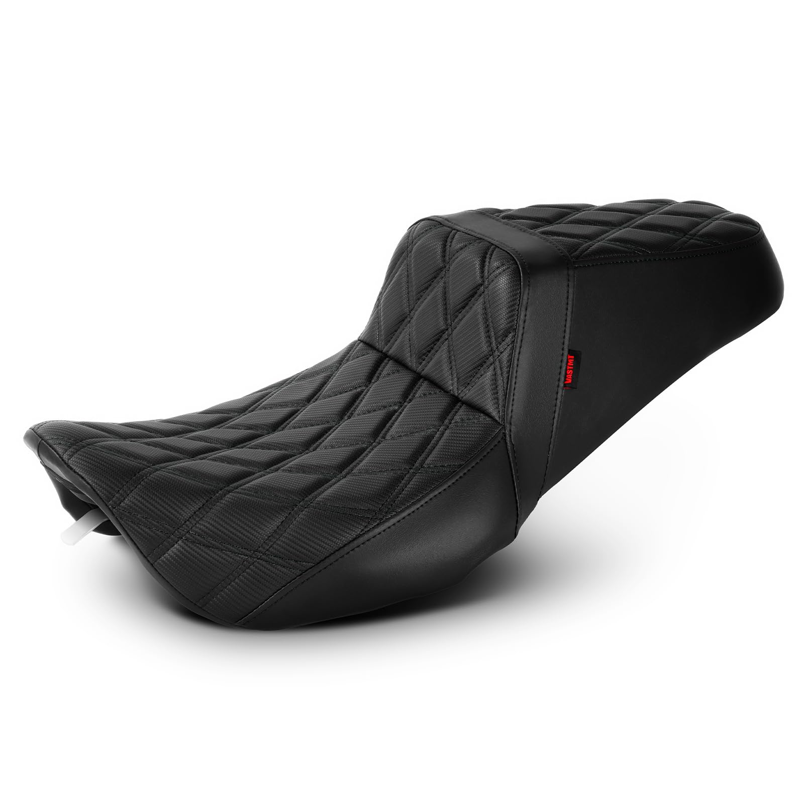 Harley Davidson Touring Seat - Diamond Stitched One-Piece Driver & Passenger Seat for Road King 1997-2007 & Street Glide 2006-2007 (Black Stitching) | Premium Comfort for Long Rides & Cruising
