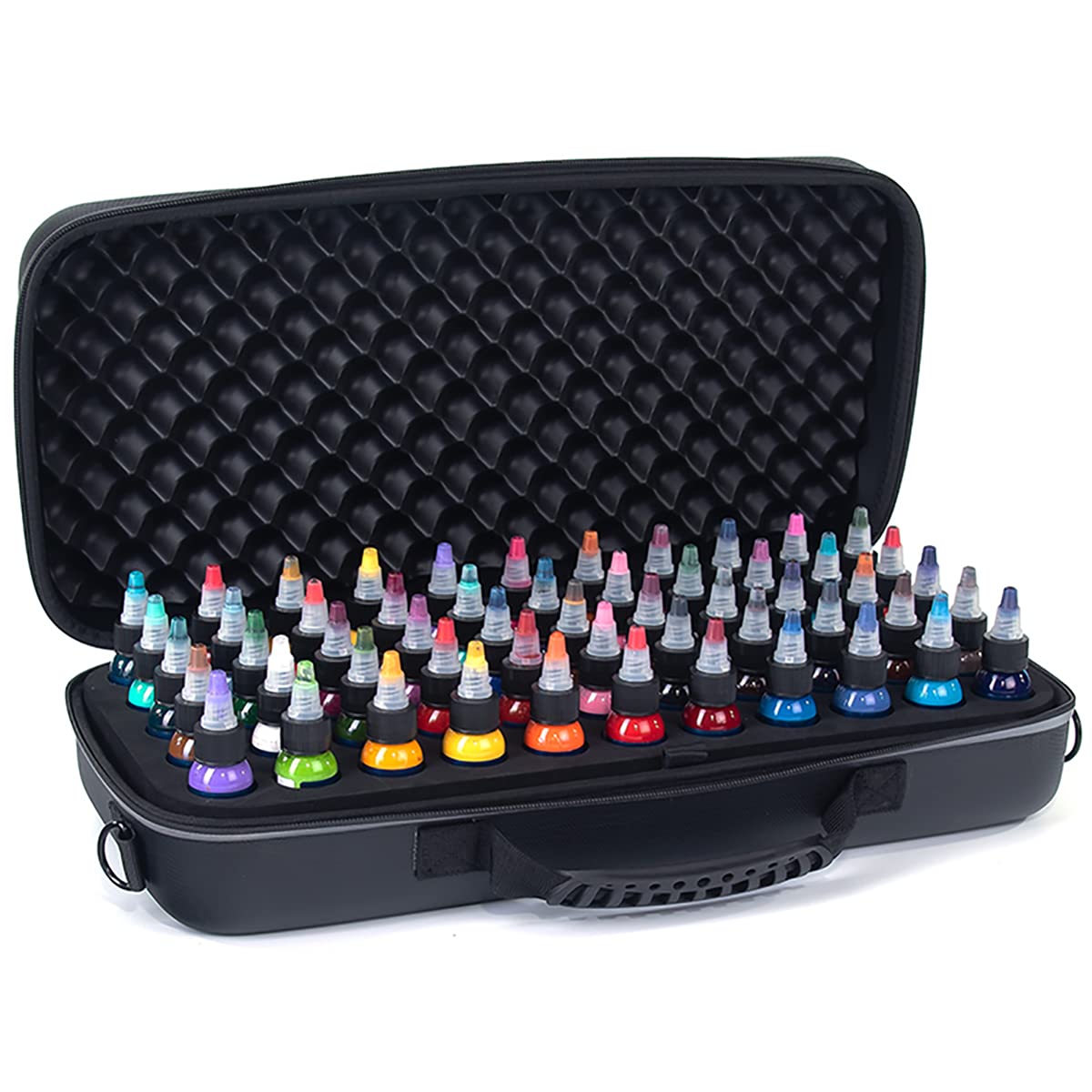 Holder Ink® Tattoo Ink Travel Case - Portable Organizer for 1oz Bottles (Holds 55 Ink Bottles) | Perfect for Tattoo Artists On-The-Go & Studio Organization