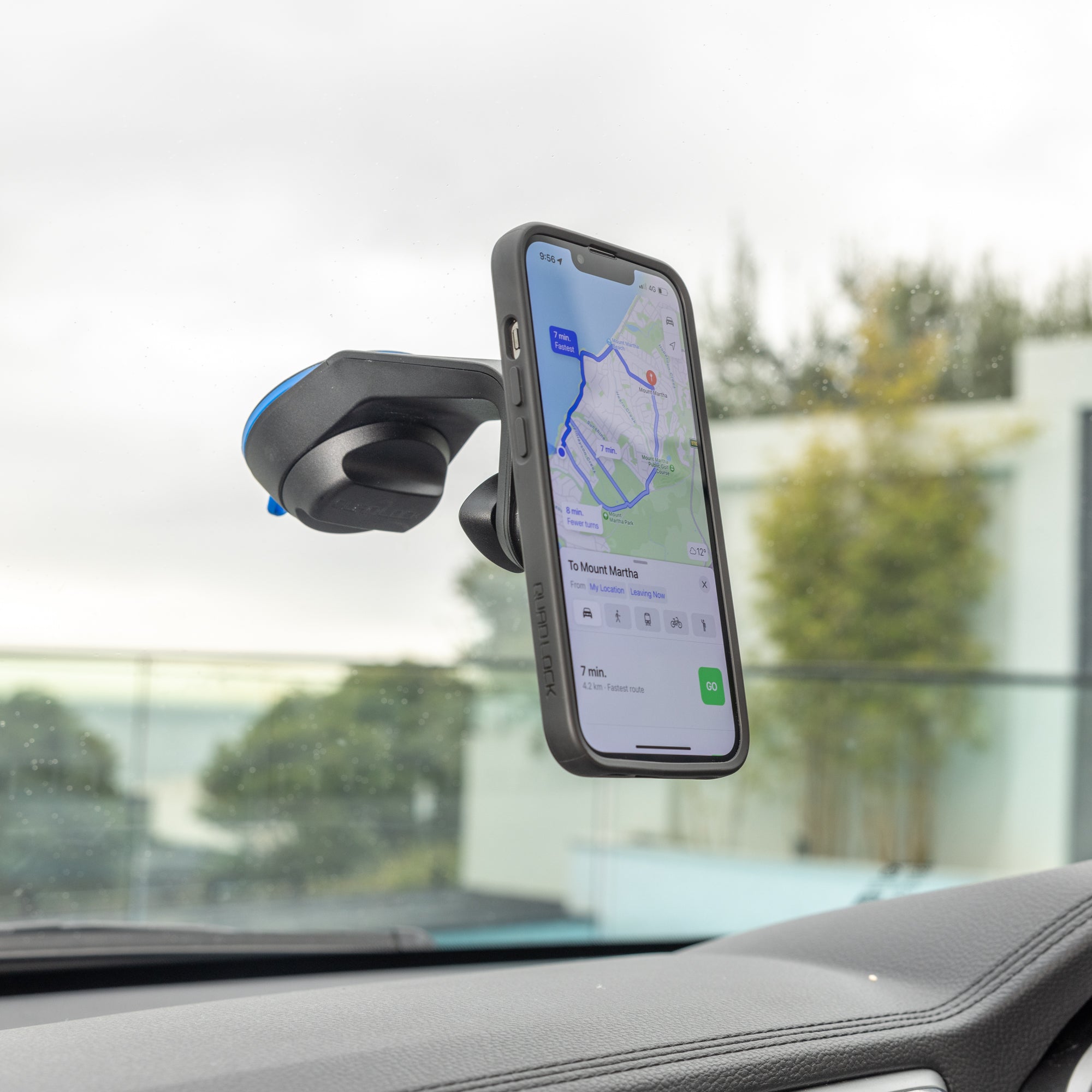 Premium Car Phone Suction Mount Holder - Universal Smartphone Dashboard & Windshield Mount for GPS Navigation, Hands-Free Calling & Road Trips