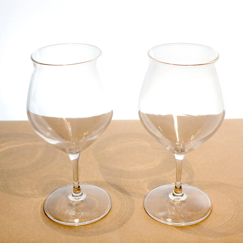 Elegant Tulip Stem Tea Glasses Set - 2 Piece 10oz Glassware for Hot & Cold Beverages - Perfect for Afternoon Tea, Iced Coffee, and Cocktail Parties