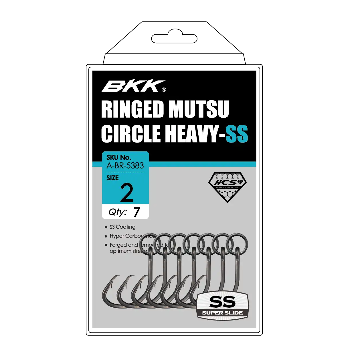 BKK Mutsu Heavy Duty Offset Circle Fishing Hooks - Strong & Sharp Saltwater Hooks for Big Game Fishing, Tuna, Marlin, and Offshore Angling
