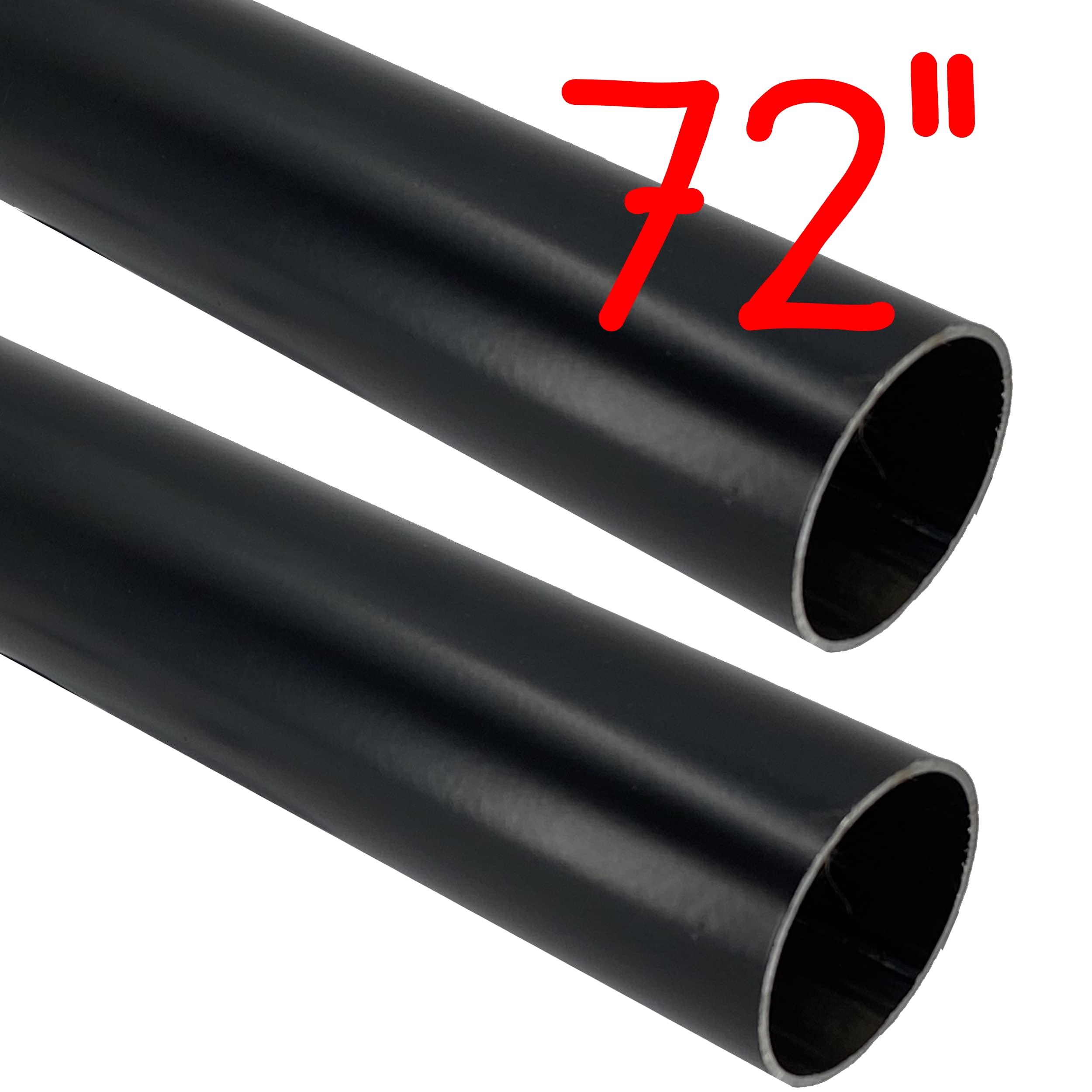 Desunia 72 Inch Heavy Duty Round Closet Rod - 32mm Diameter Black Clothes Pole (4 Pack) | Sturdy Closet Organizer for Hanging Clothes, Coats & Accessories | Perfect for Bedroom, Walk-in Closet & Laundry Room Organization