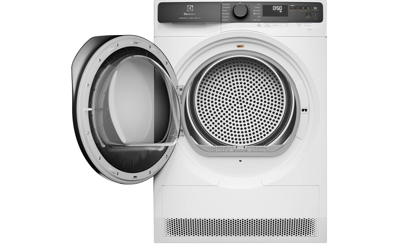 Electrolux 9kg UltimateCare 700 Heat Pump Dryer with 3D Sense Technology - EDH903R7WC - Energy Efficient Laundry Solution for Homes & Apartments