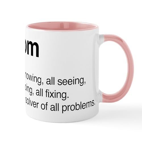 White/Pink Inside - Mom Solver Of All Problems Mug