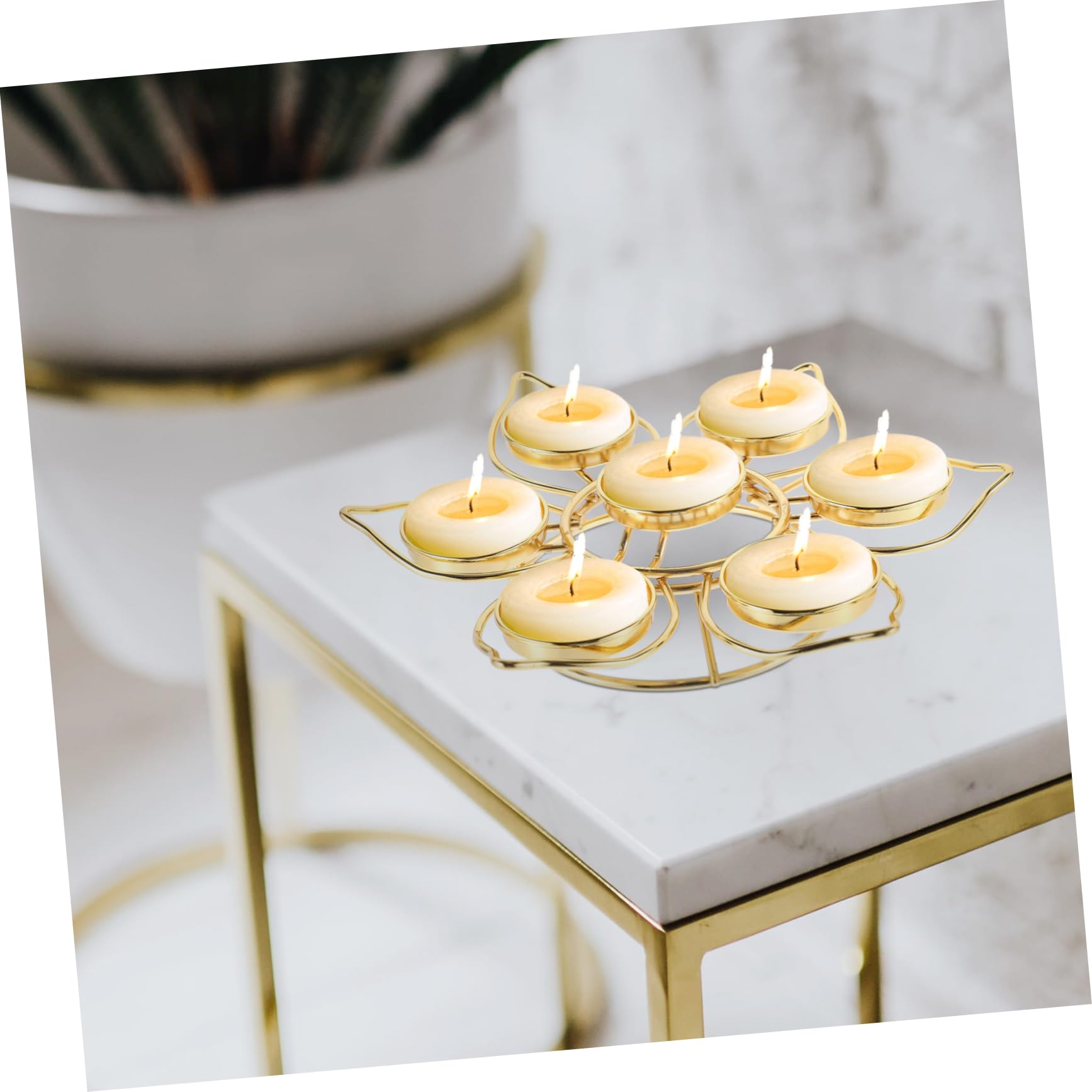 DOITOOL Golden Brass Ghee Lamp Holder - Buddhist Butter Lamp Tea Light Candle Holder for Wedding Decor, Temple Altar & Home Meditation - Elegant Glass Container for Spiritual & Relaxing Ambiance