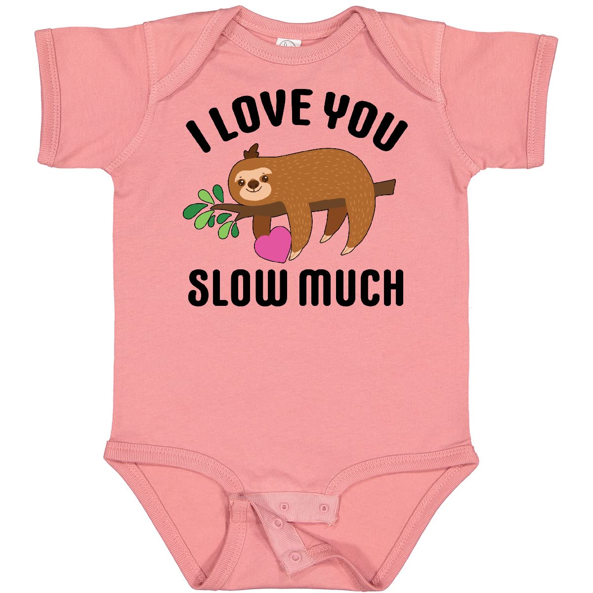 Inktastic Valentine's Day 'I Love You Slow Much' Cute Sloth Baby Bodysuit - Perfect for Valentine's Gifts, Baby Showers & Family Photos