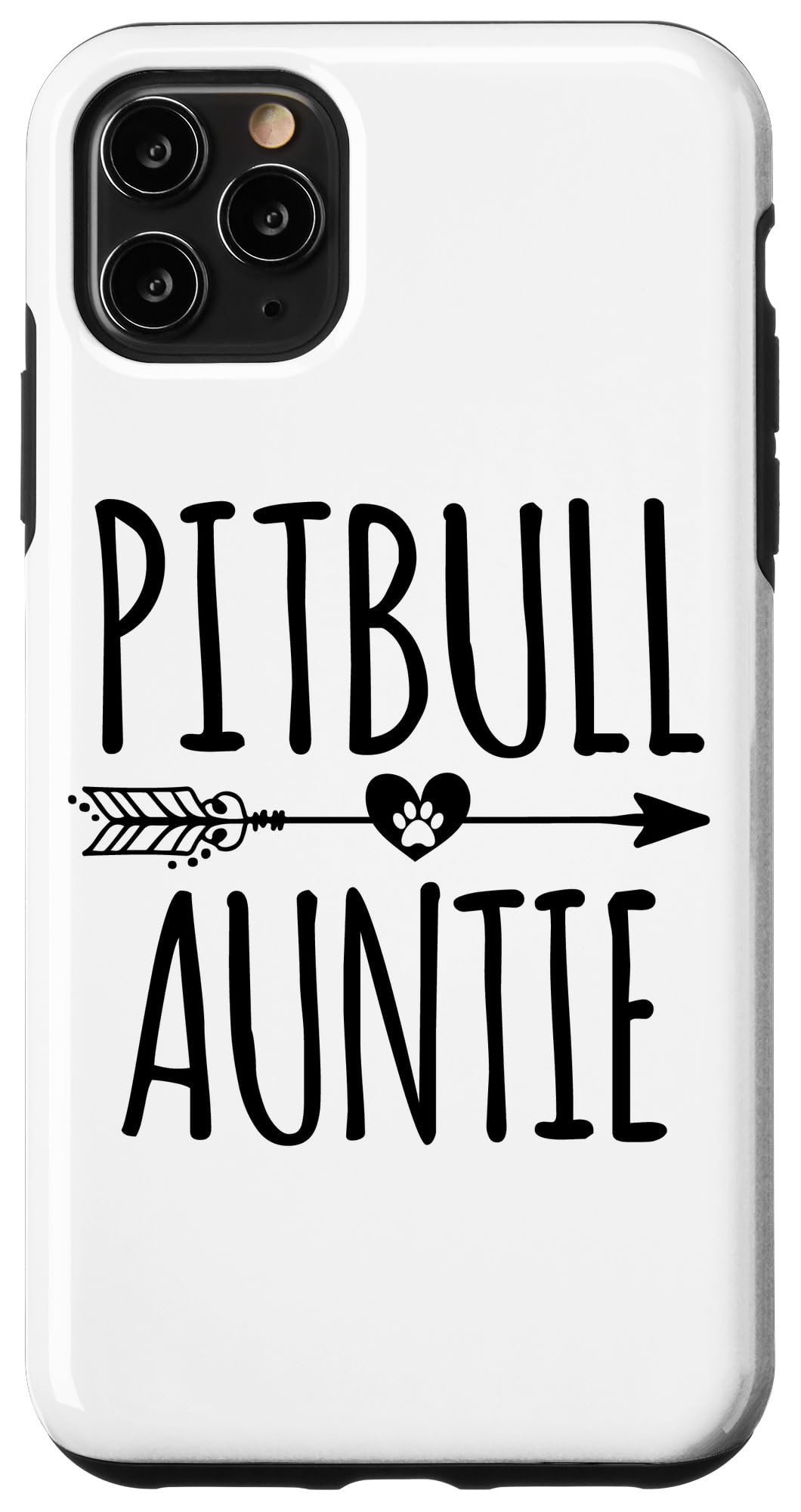 iPhone 11 Pro Max Case - Cute Boho Arrow Design with Pitbull & Auntie Theme | Perfect Gift for Aunts, Dog Lovers & iPhone Users | Durable Protection for Everyday Use