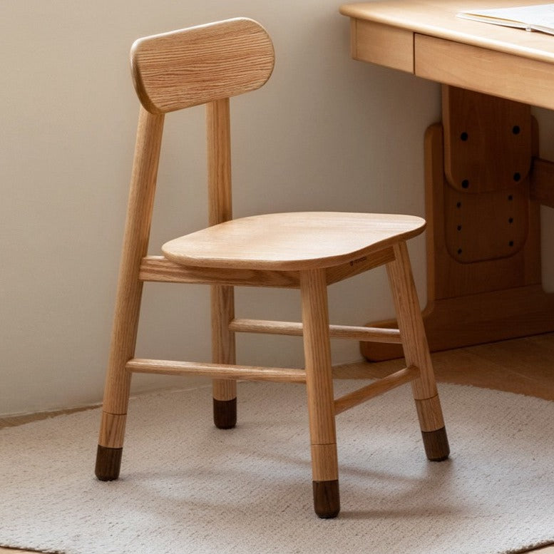 Adjustable Solid Wood Children's Chair - Oak, Beech, Birch - 3 Height Settings for Kids' Study, Dining & Playroom