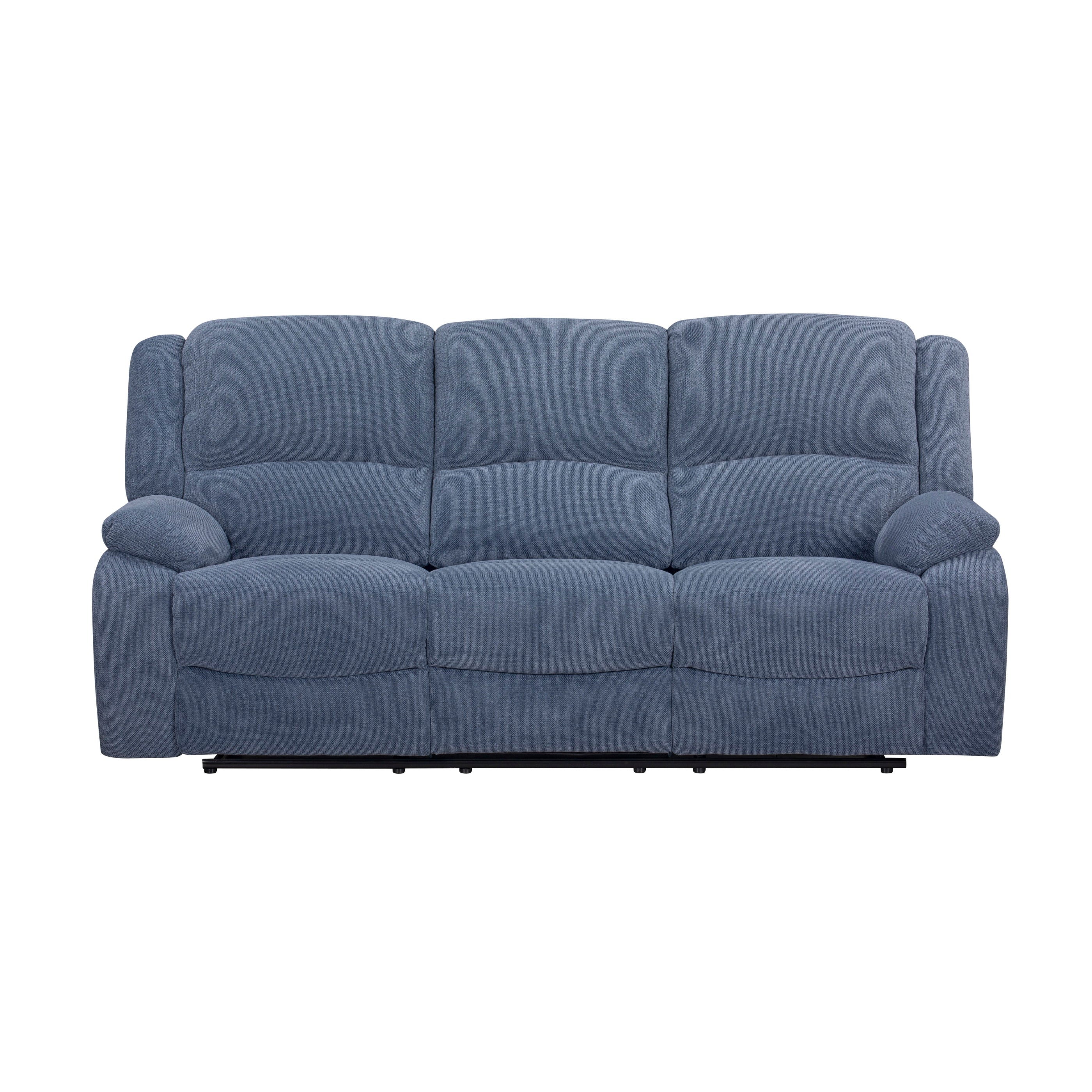 Roundhill Furniture Blitz Transitional Manual Reclining Sofa - Comfortable Living Room Couch for Small Spaces, Apartment & Home Theater Seating