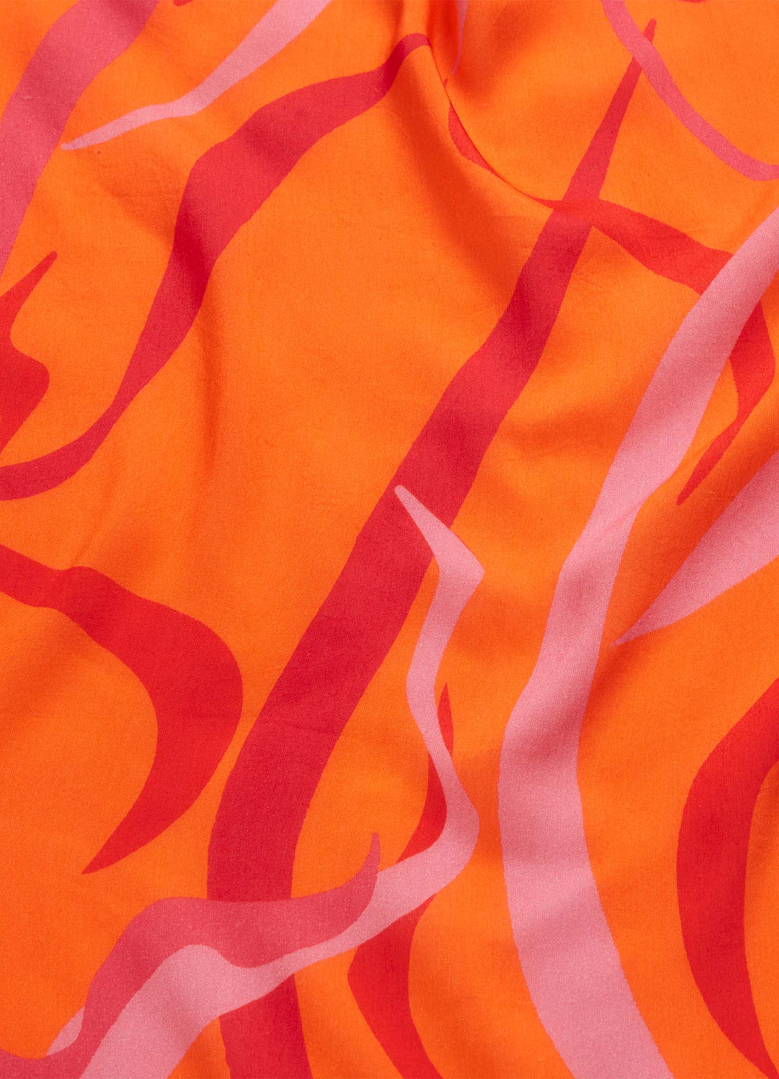 Vortici Sarong - Retro Orange Beach Wrap, Boho Chic Skirt, Summer Cover Up for Women - Perfect for Beach, Pool, and Vacation Outfits