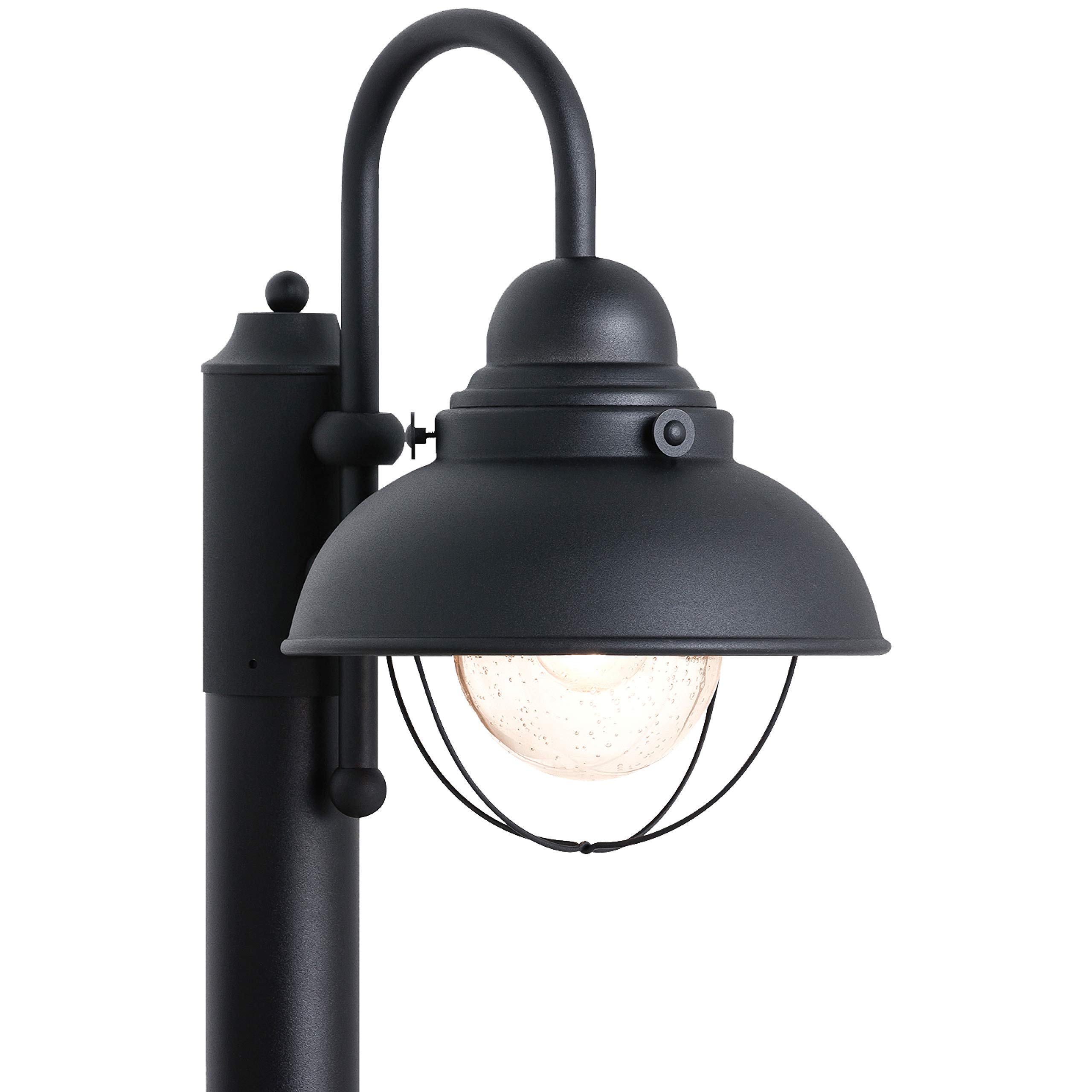 Modern One-Light Outdoor Post Lantern - Weatherproof Exterior Light Fixture for Porch, Garden, and Driveway Lighting
