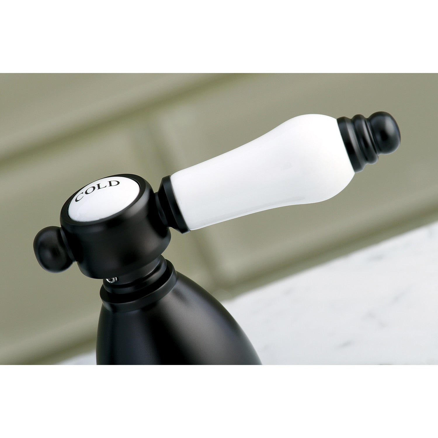 Bel Air KS1995BPL Oil Rubbed Bronze Widespread Bathroom Faucet - 2 Handle 3 Hole Deck Mount with Brass Pop Up Drain - Perfect for Modern Bathroom Renovations and Vanity Upgrades