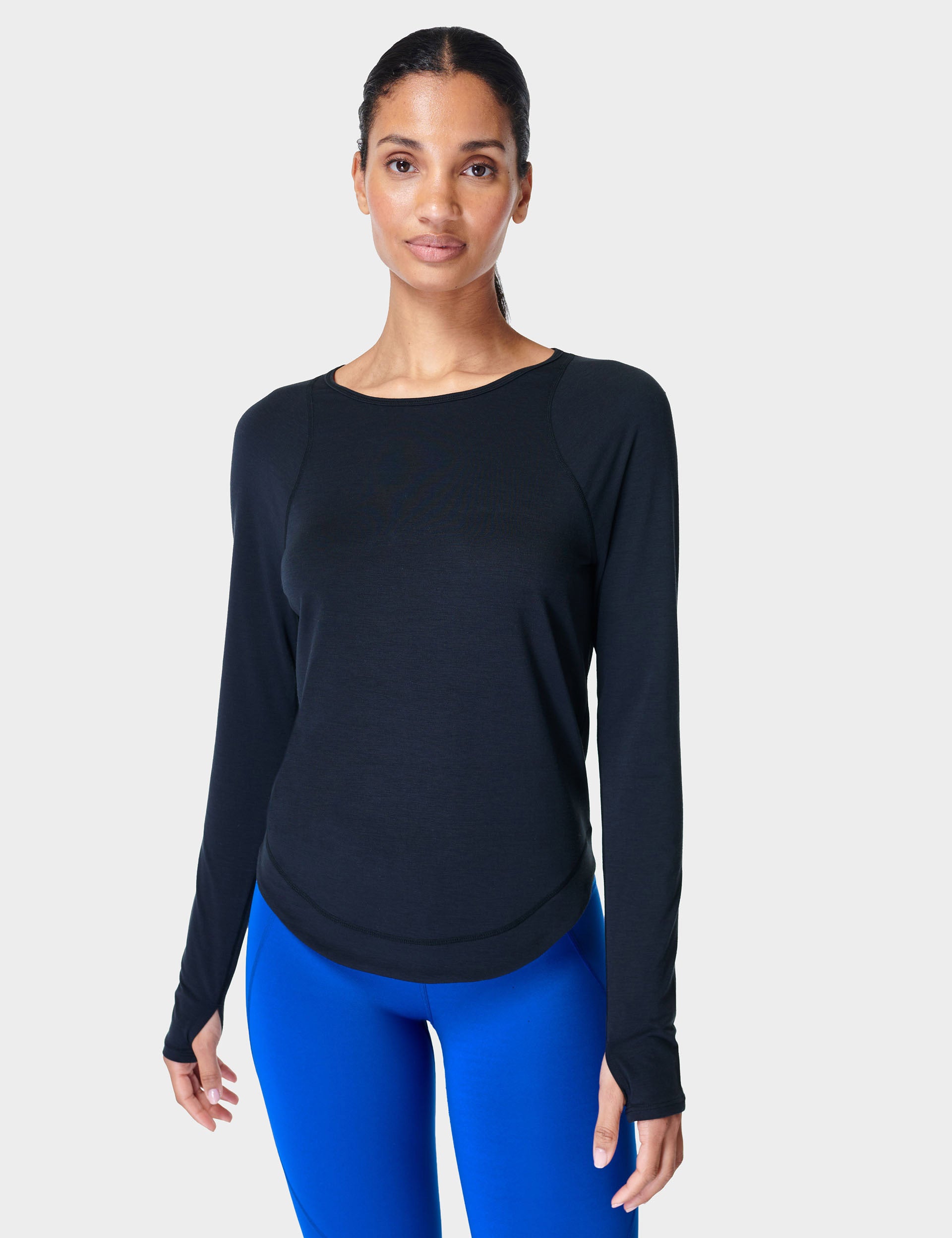 Breathe Easy Running Long Sleeve Top - Moisture Wicking Athletic Shirt for Men & Women | Perfect for Jogging, Gym Workouts & Outdoor Activities | Black