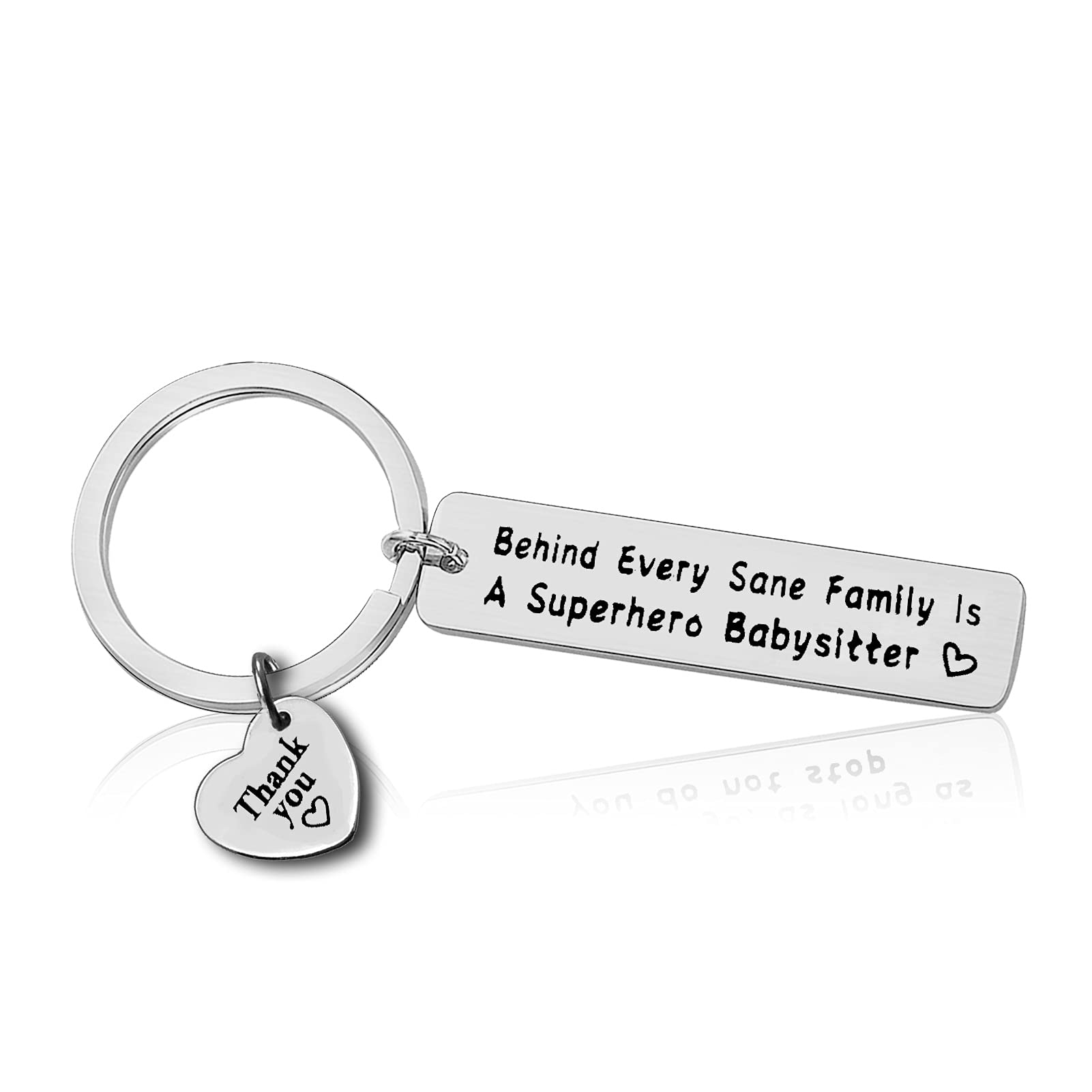 Best Nanny Ever Keychain - Thoughtful Babysitter Appreciation Gift Jewelry for Daycare, Nurse & Caregiver | Perfect Birthday, Retirement & Thank You Present for Grandma, Nanny & Childcare Workers | Ideal for Teacher Appreciation Week, Mother's Day & Special Occasions