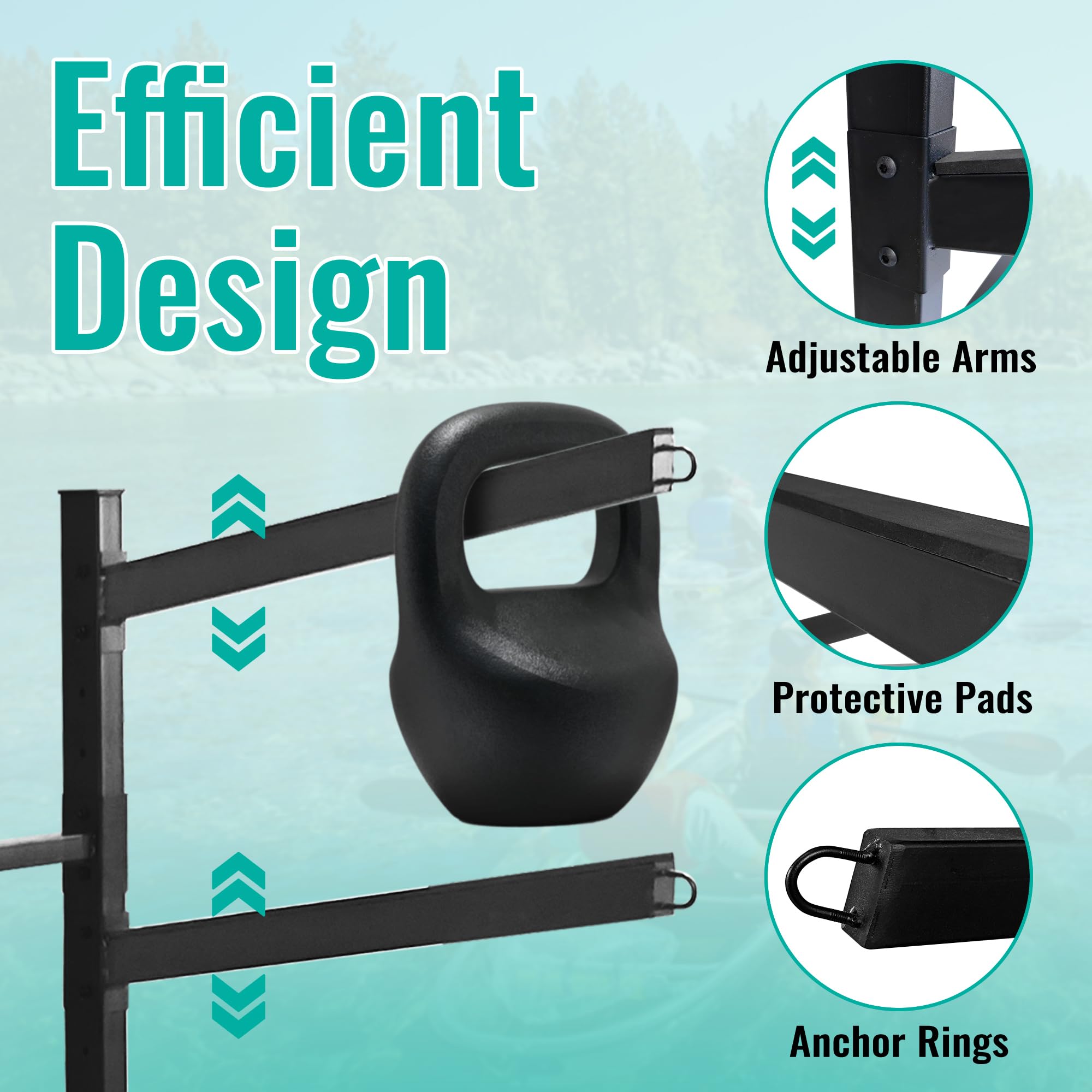 Heavy Duty 3-Tier/2-Tier Kayak Storage Rack - Freestanding Standup Paddleboard & Surfboard Organizer | Perfect for Garage, Backyard, or Dock Storage