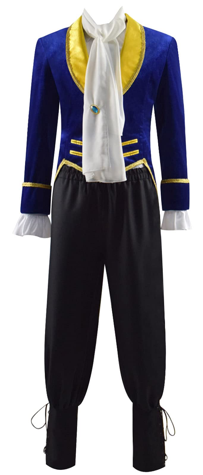 Adult Prince Beast Costume Set - Elegant Tuxedo Jacket, Pants & Shirt for Halloween Party, Cosplay, Disney Theme Events - Perfect for Costume Balls, Fairy Tale Weddings & Character Dress-Up