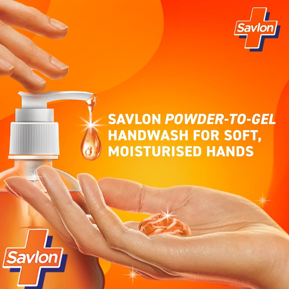Savlon Powder-to-Gel Handwash Refill Super Pack - 200g Makes 4.4L Liquid Soap (22 x 200ml Bottles) | Moisturizing & Gentle for Soft Hands | Fresh Scent | Resealable Pouch | Ideal for Home, Office, Travel & Public Restrooms