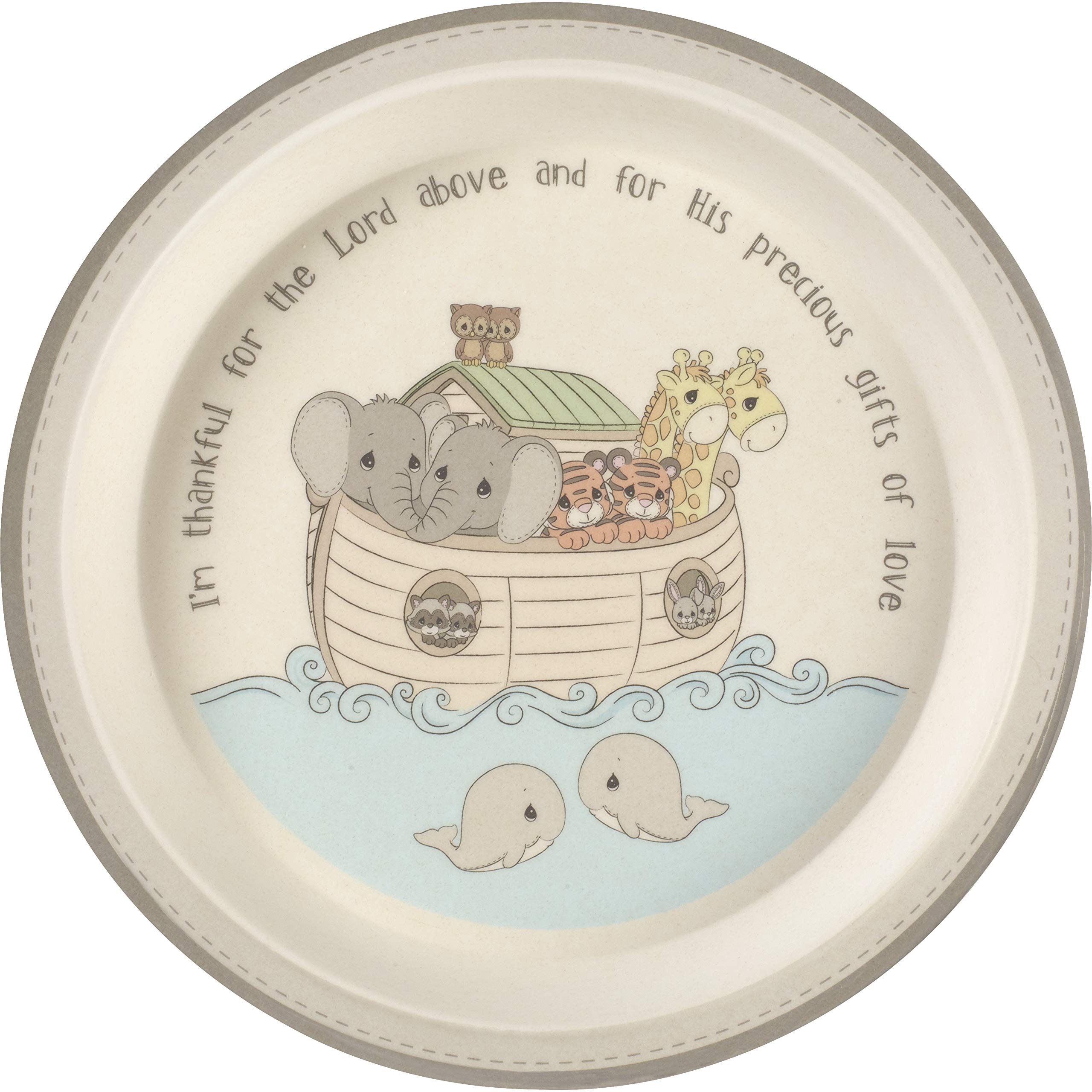 Precious Moments Noah's Ark Bamboo Toddler Feeding Set - 5-Piece Eco-Friendly Dinnerware for Kids | Perfect for Baby-Led Weaning, Travel & Family Mealtime