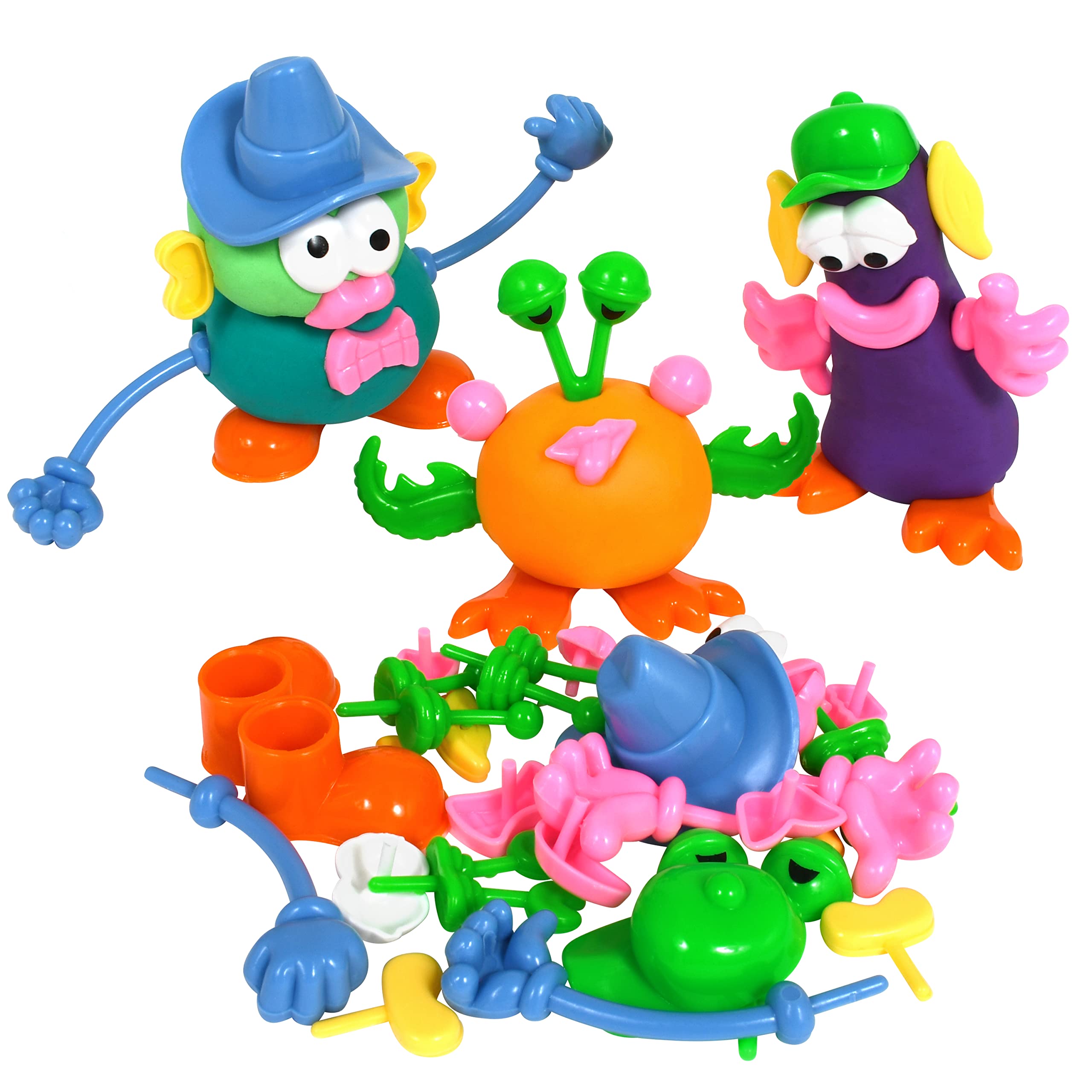 READY 2 LEARN Play Dough Character Accessories Set - 52 Pieces with 21 Unique Shapes for Kids Creative Play | Dough Toys for Children to Create Animals & Decorate Characters | Perfect for Preschool Learning, Birthday Gifts & Sensory Play Activities