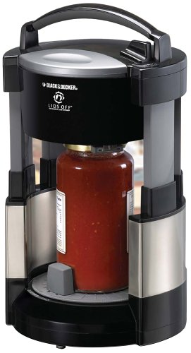Black & Decker JW200BM Stainless Steel Jar Opener - Effortlessly Open Tight Lids for Jars, Bottles & Containers - Perfect for Kitchen, Pantry & Canning Use