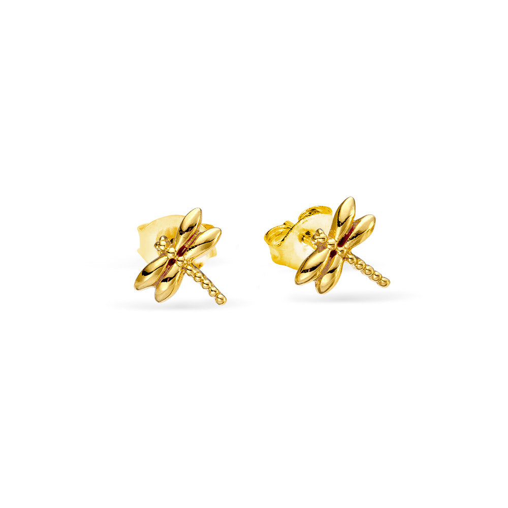 Gold Tiny Dragonfly Stud Earrings - Elegant & Dainty Jewelry for Women - Perfect for Everyday Wear, Parties & Gifts