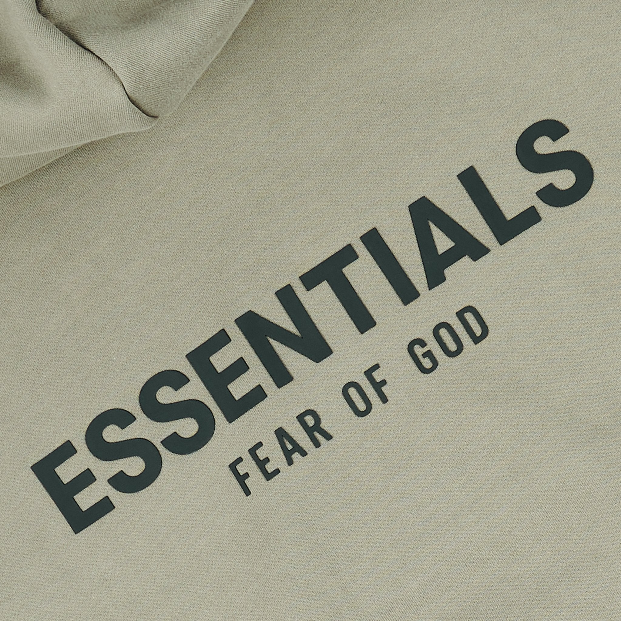 Fear Of God Essentials Reverse Logo Taupe Hoodie for Men - Premium Cotton Pullover Sweatshirt (SS21 Collection) | Casual Streetwear, Loungewear & Athleisure Outfits